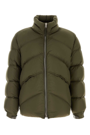 Olive green polyester down jacket TOM FORD (OJD007FMN090)
