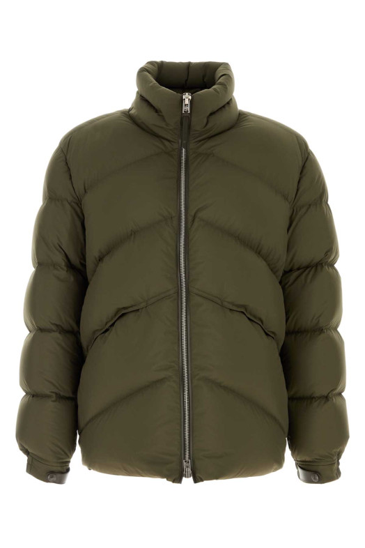 Olive green polyester down jacket TOM FORD (OJD007FMN090)