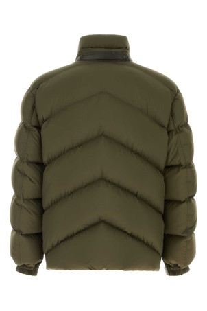 Olive green polyester down jacket TOM FORD (OJD007FMN090)