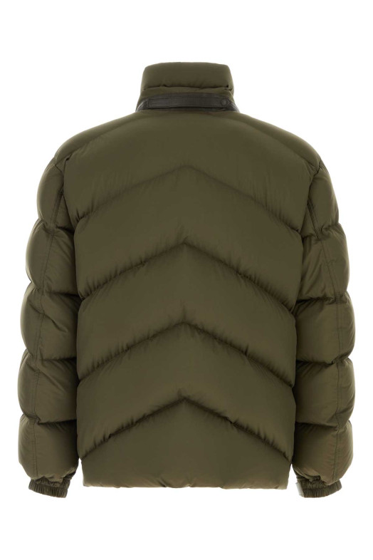 Olive green polyester down jacket TOM FORD (OJD007FMN090)