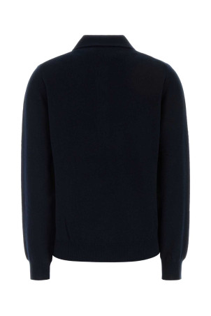 Midnight blue wool blend Highland polo shirt BLAZE (PUKNI13WOO)