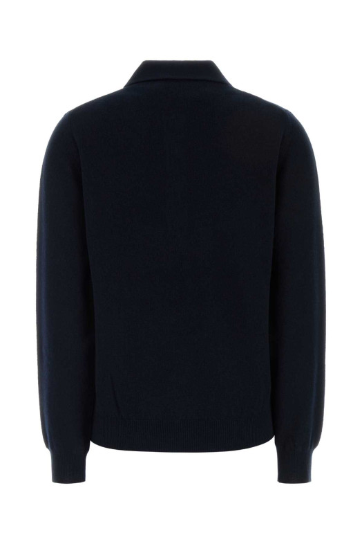 Midnight blue wool blend Highland polo shirt BLAZE (PUKNI13WOO)