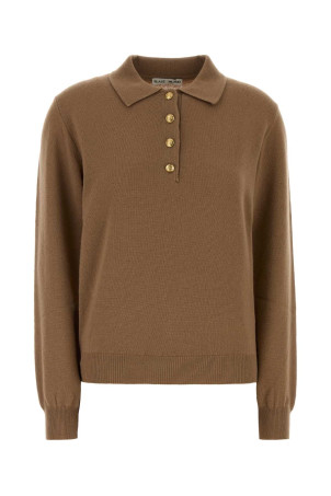 Camel wool blend Highland polo shirt BLAZE (PUKNI13WOO)