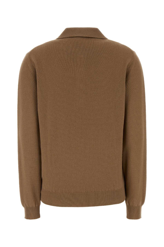 Camel wool blend Highland polo shirt BLAZE (PUKNI13WOO)