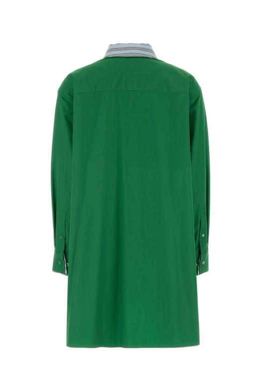 Grass green poplin shirt dress Green LOEWE (S359Y09XKZ)