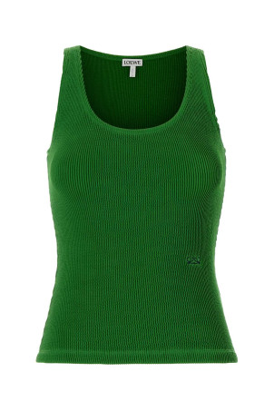 Grass green stretch nylon tank top Green LOEWE (S359Y23XB6)