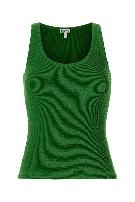 Grass green stretch nylon tank top Green LOEWE (S359Y23XB6)