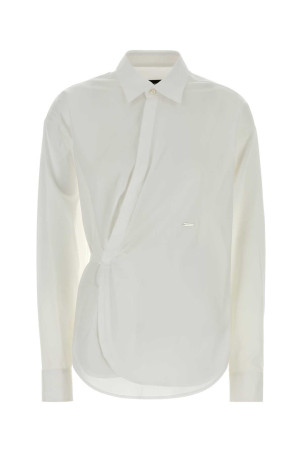 White stretch poplin shirt White DSQUARED (S75DL0965S44131)