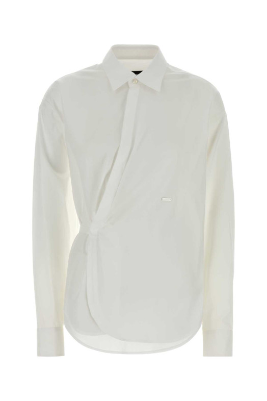 White stretch poplin shirt White DSQUARED (S75DL0965S44131)