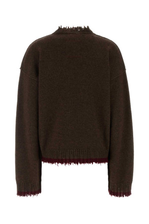 Brown cashmere Plain sweater UMA WANG (UK7152)