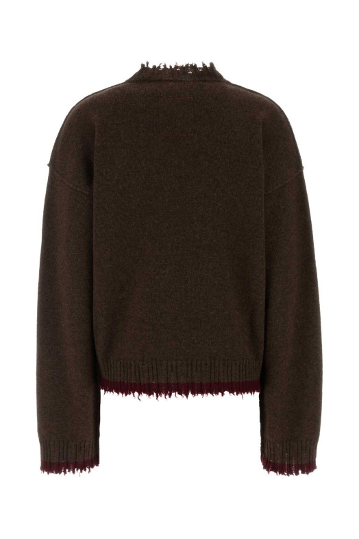 Brown cashmere Plain sweater UMA WANG (UK7152)