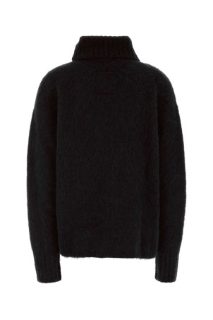 Black stretch alpaca blend sweater UMA WANG (UK7164)