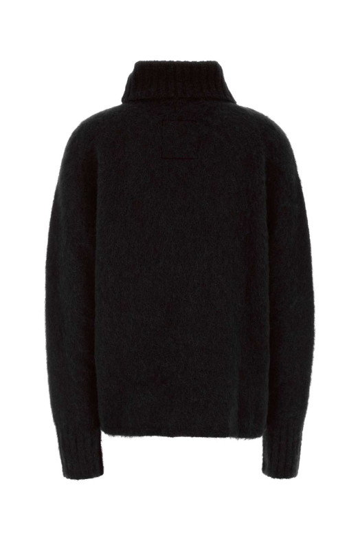 Black stretch alpaca blend sweater UMA WANG (UK7164)