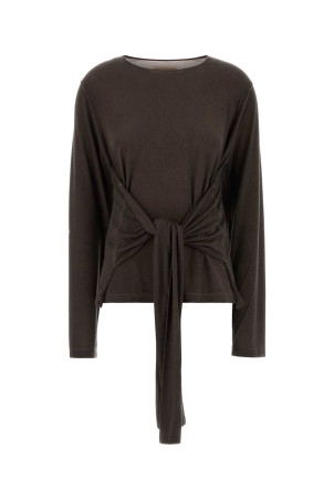 Brown stretch modal Tibi t-shirt UMA WANG (UP1036)