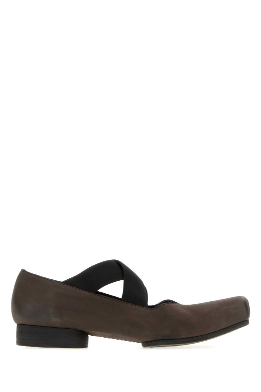 Dark brown leather ballerinas UMA WANG (US9003)