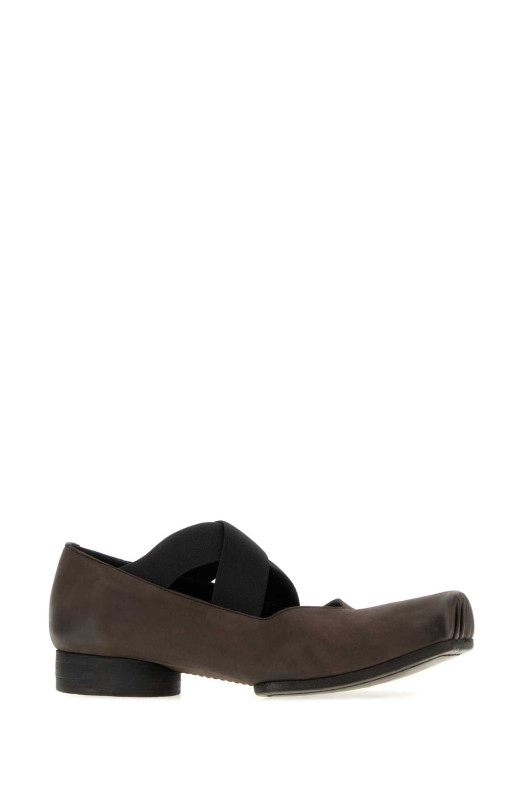 Dark brown leather ballerinas UMA WANG (US9003)