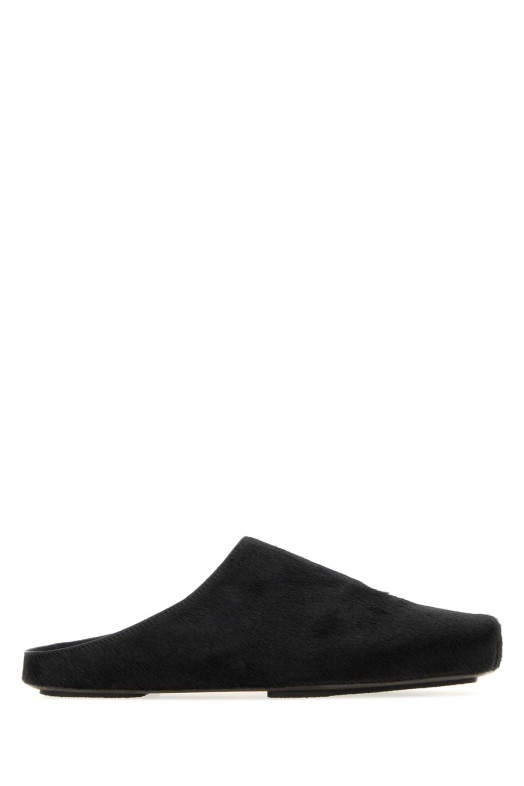 Black calf hair slippers UMA WANG (US9094)