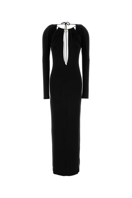 Black jersey long dress MARINE SERRE (WDR410ACJER0082)