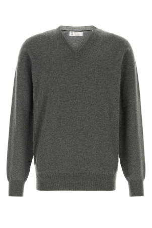Серый кашемировый свитер BRUNELLO CUCINELLI (M2200162)