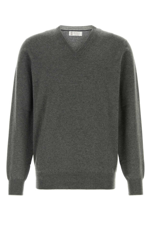 Серый кашемировый свитер BRUNELLO CUCINELLI (M2200162)