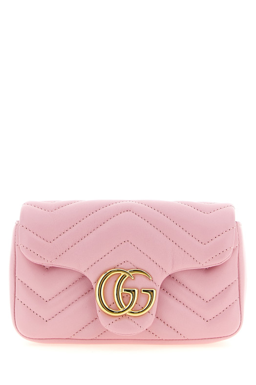'GG Marmont' chevron crossbody bag  Pink