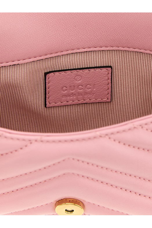 'GG Marmont' chevron crossbody bag  Pink