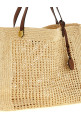 Велика в'язана гачком сумка для покупок, бежева MULBERRY HH0131000W150