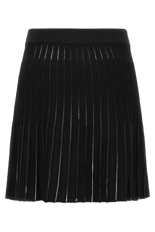Плісирована спідниця, чорна BALMAIN HF1LBB53KK100PA