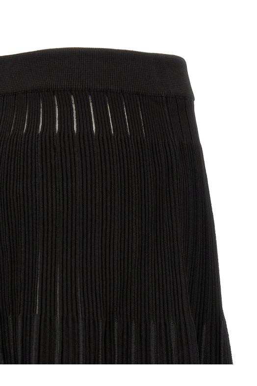 Плісирована спідниця, чорна BALMAIN HF1LBB53KK100PA