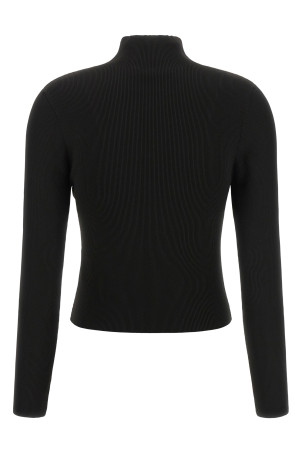 Светр у ребристу в'язку з логотипом, чорний ALEXANDER WANG 1KC4261039001