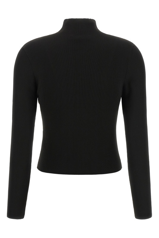 Свитер с ребристой вязкой и логотипом, черный ALEXANDER WANG 1KC4261039001