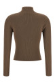 Свитер с логотипом и ребристой вязкой, бежевый ALEXANDER WANG 1KC4261039269