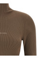 Свитер с логотипом и ребристой вязкой, бежевый ALEXANDER WANG 1KC4261039269