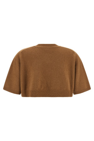 Wool and cashmere top Brown