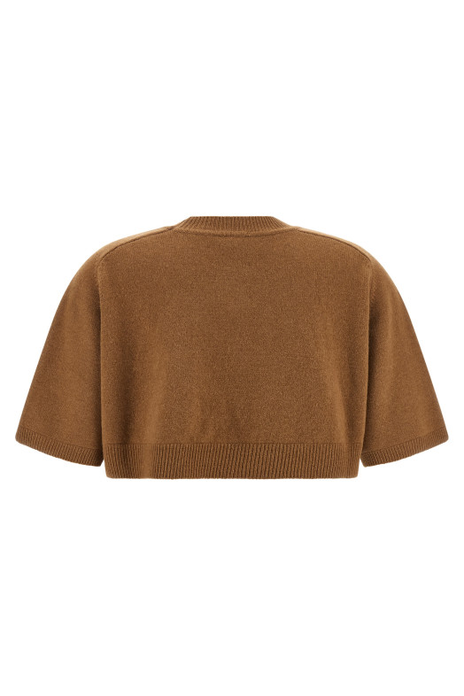 Wool and cashmere top Brown