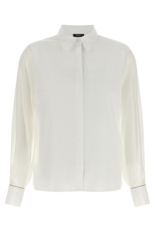 Stretch cotton shirt White