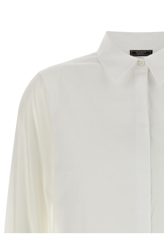Stretch cotton shirt White