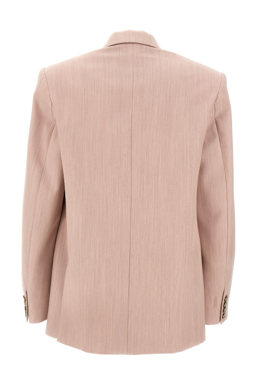 Двубортный шерстяной блейзер розового цвета STELLA MCCARTNEY 6501223EJ7805762