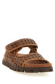 Braided leather sandals Brown