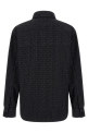 Рубашка с монограммным узором, чёрная BALMAIN HH1HC160DG40ELR