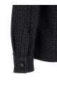 Рубашка с монограммным узором, чёрная BALMAIN HH1HC160DG40ELR