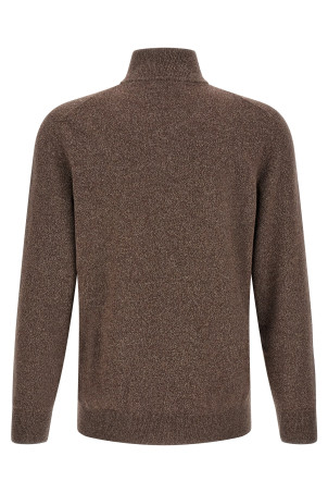 Кардиган с высоким воротником и застежкой-молнией, коричневый BRUNELLO CUCINELLI MQS00106CU766