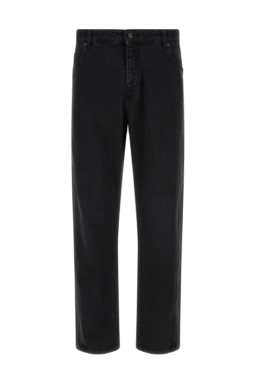 Джинси з деніму, чорні BALMAIN HH1MI115DG130PC