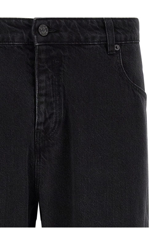 Джинси з деніму, чорні BALMAIN HH1MI115DG130PC