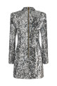 Сукня з паєтками, срібного кольору BALMAIN HF1R8980XM119FC