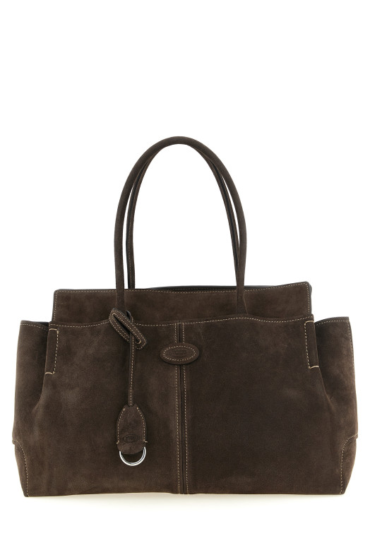 Medium suede shopping bag Brown