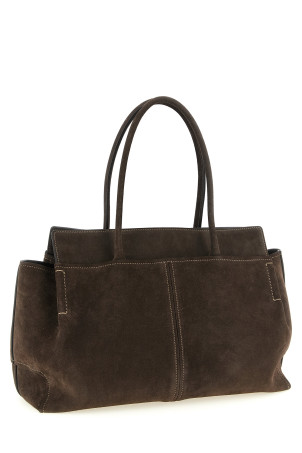 Medium suede shopping bag Brown