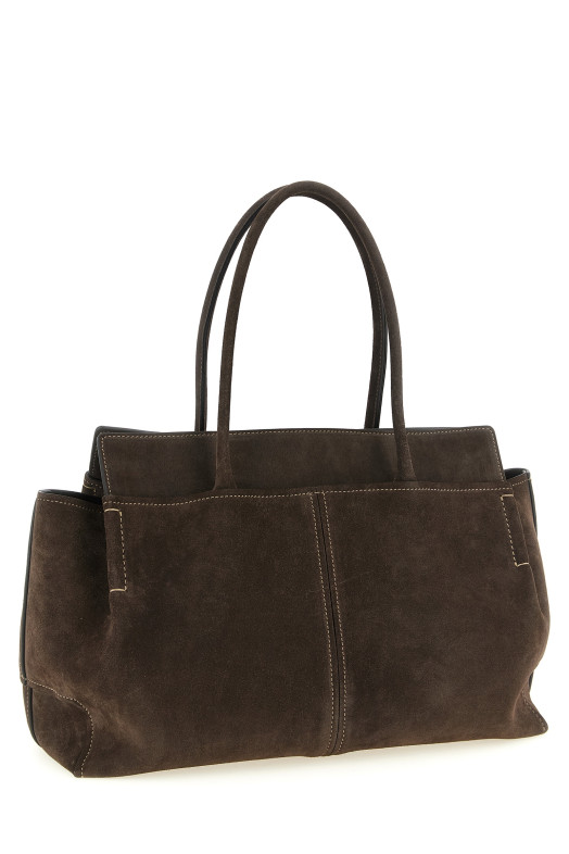 Medium suede shopping bag Brown
