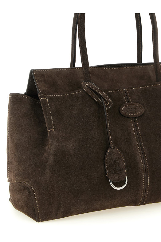Medium suede shopping bag Brown