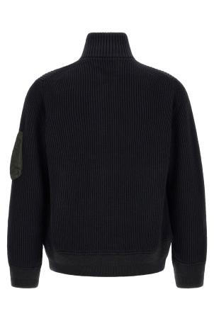 Блузон из ребристого трикотажа, синий SACAI 2604128M233